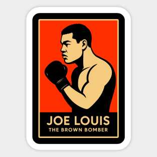 Joe Louis "The Brown Bomber" Sticker